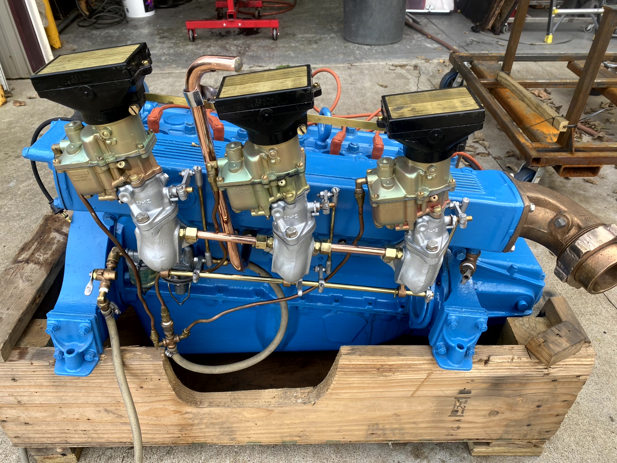 Rebuilt classic marine engine